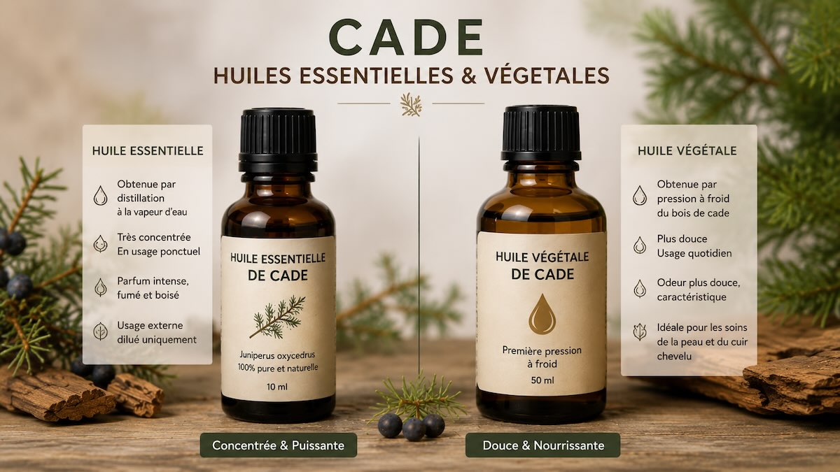 Cade : huiles essentielles et végétales, quelles différences ?