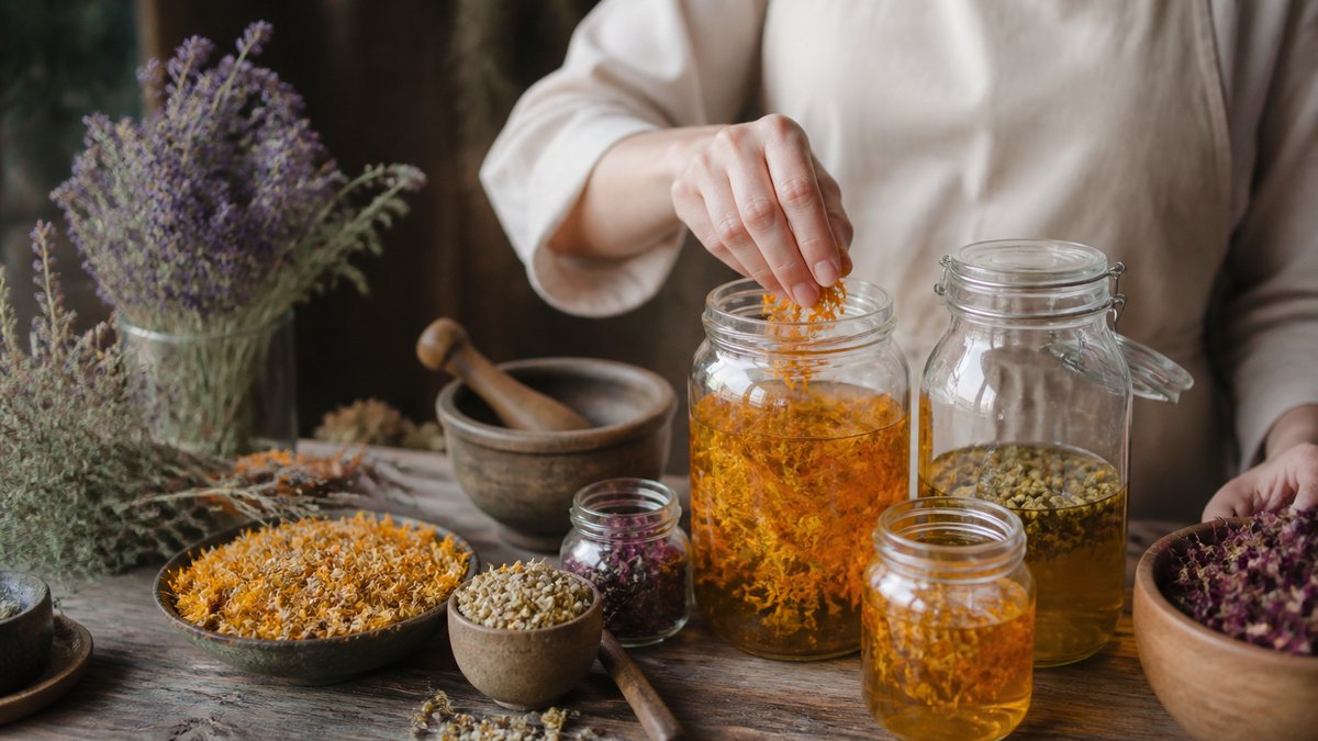 C’est quoi une huile macérée ? Définition et exemples (macérât de calendula, d’arnica…)